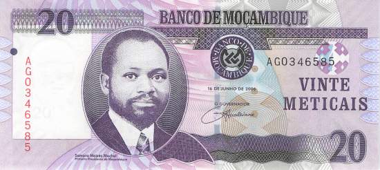 Mosambik p143 20 Meticais 2006